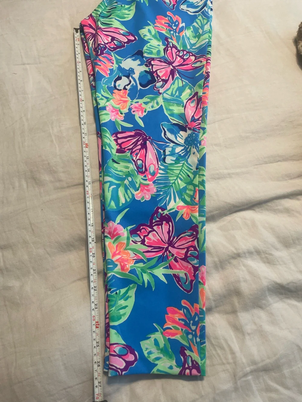 NWOT Lilly Pulitzer Corso Pant UPF 50+ Luxletic Butterfly Print Pundy Blue Sz 10 - Picture 8 of 8